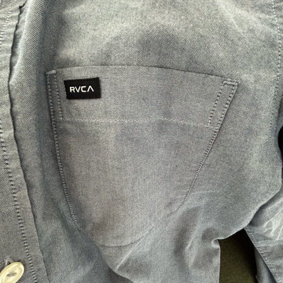 RVCA blue Button-Up Shirt SZ SMALL NWOT - Picture 4 of 8